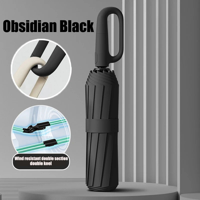 Übergroßer Automatik Regenschirm UV-Schutz Windfest Regenfest Verstärkt