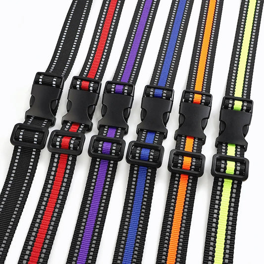 Reflektierendes Gurtband Set m. Kunststoff Schnallen 15/20/25mm DIY