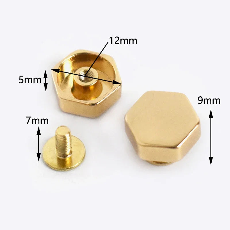 Metall Nieten Set Gold 10 20 30 Stück für Taschen DIY Lederhandwerk