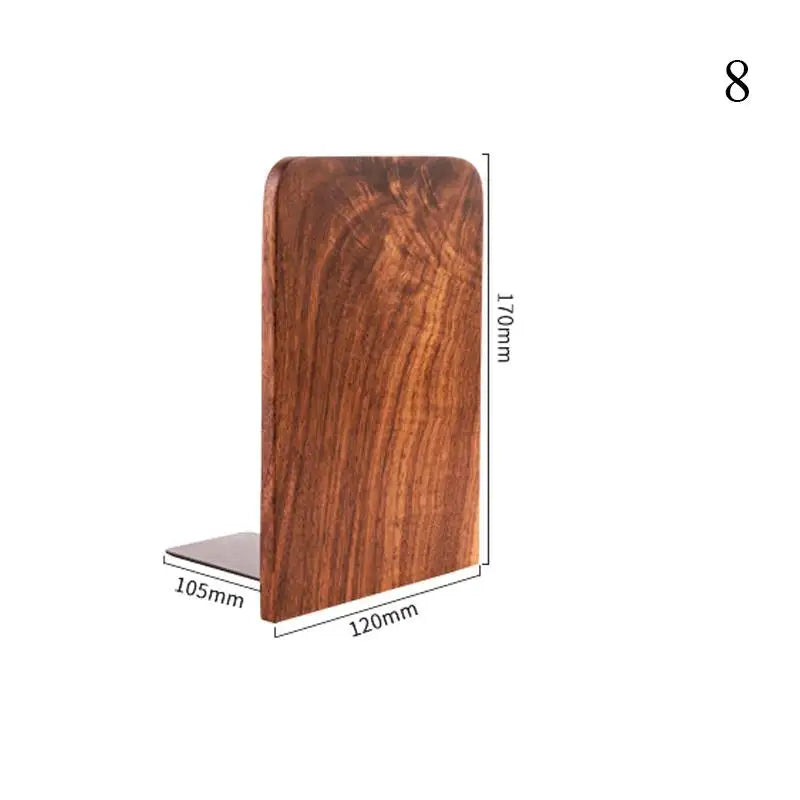 Natur Holz Buchstützen rutschfeste Verdickte Desktop Bücherregal