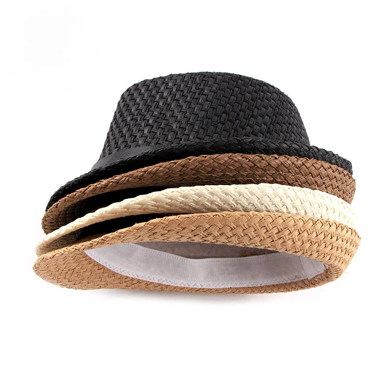 Leichter Strohhut für Sommer – Atmungsaktiver Sonnenschutz, Unisex - Casual Style