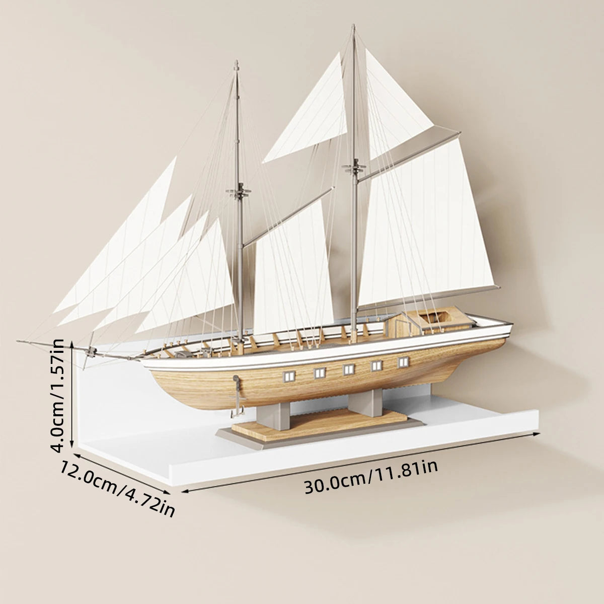 Platzsparendes Wandregal aus Aluminiumlegierung für Wohnzimmer und Bad