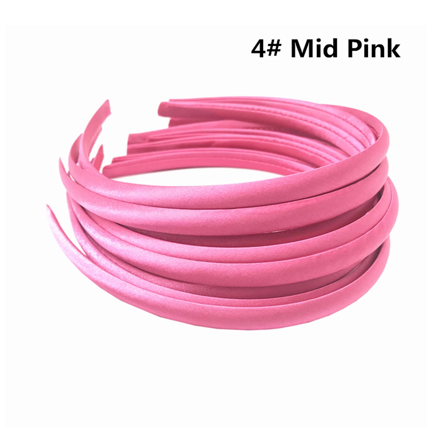 Stoffbezogenes Haarband 1 cm Breite Unisex 10/60 Stück bunte Farben