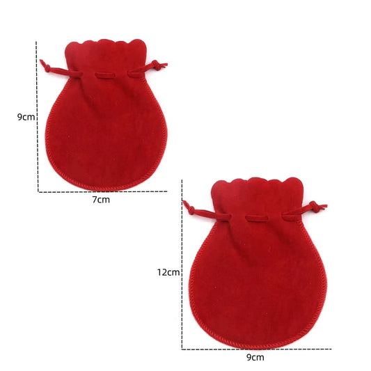 10er Set Samt-Kordelzugbeutel für Schmuck Verpackung - Aufbewahrung