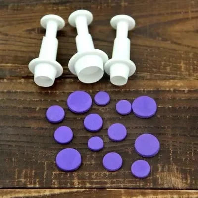 3-teiliges Fondant Fondant-Kuchendekorationsset aus Kunststoff