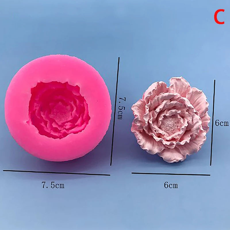3D Silikonform Rose Blume für DIY Kuchen Fondant Seife Eis Dekor