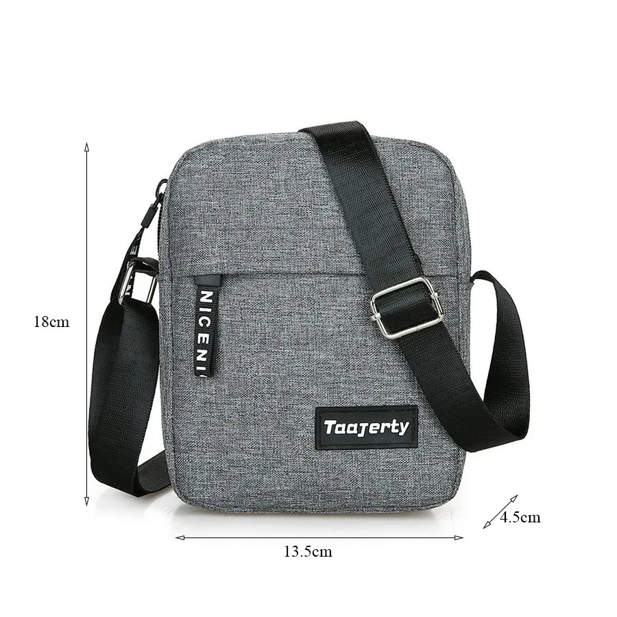 Mini Umhängetasche Nylon Schultertasche mit verstellbarem Gurt für Männer