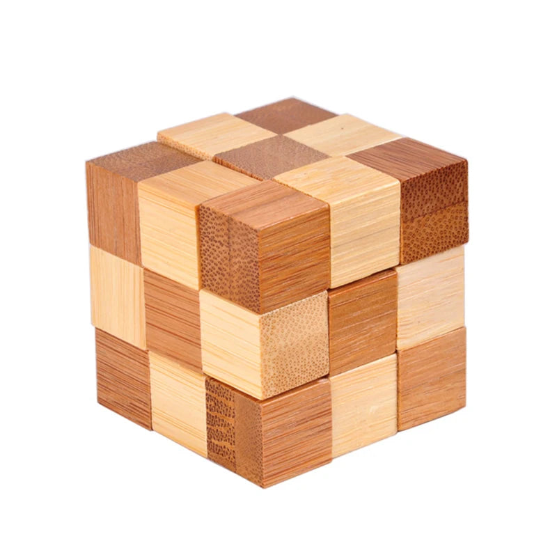 Holz Kong Ming Lock Lu Ban IQ Brain Teaser Lernspielzeug für Kinder