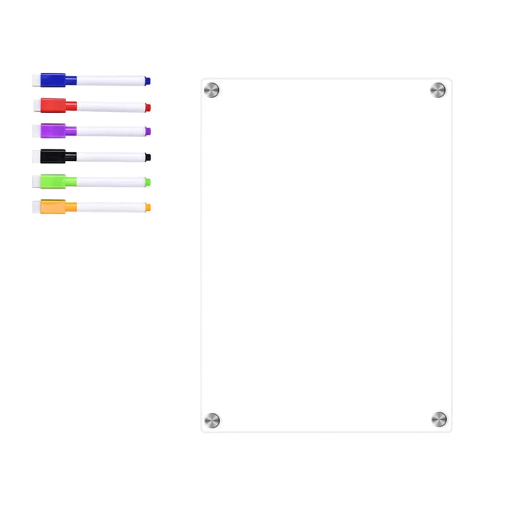 Klarer magnetischer Acryl-Kalender mit 6 Farben – flexibel - wiederverwendbar
