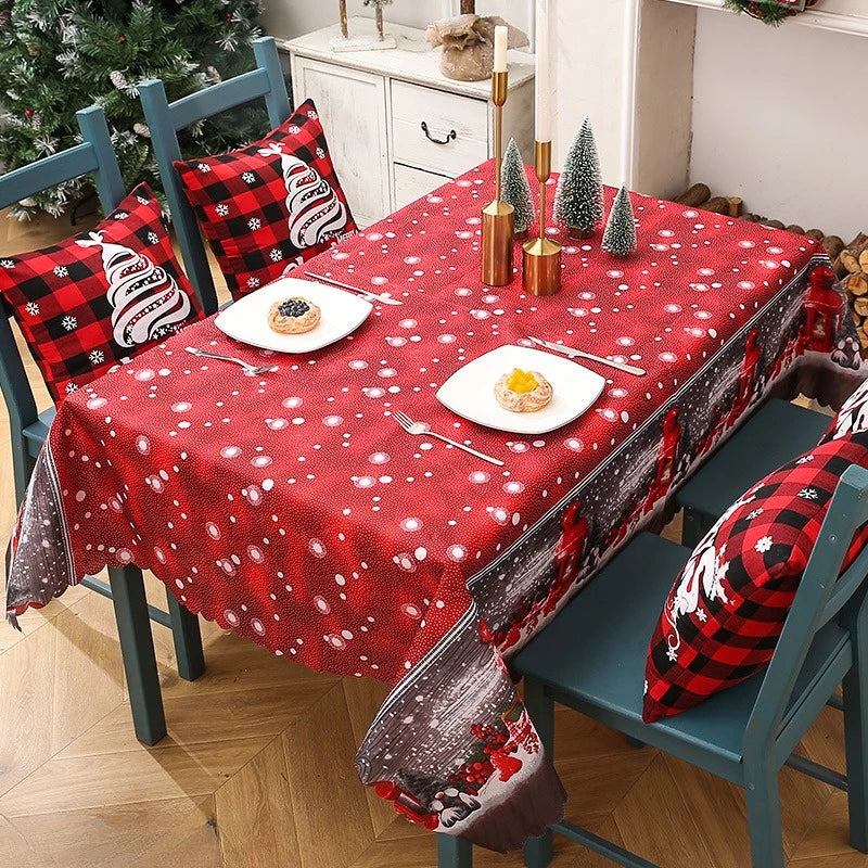 Weihnachtlicher Tischlaeufer und Tischdecke Kreativ Bedruckt Festliche Dekoration