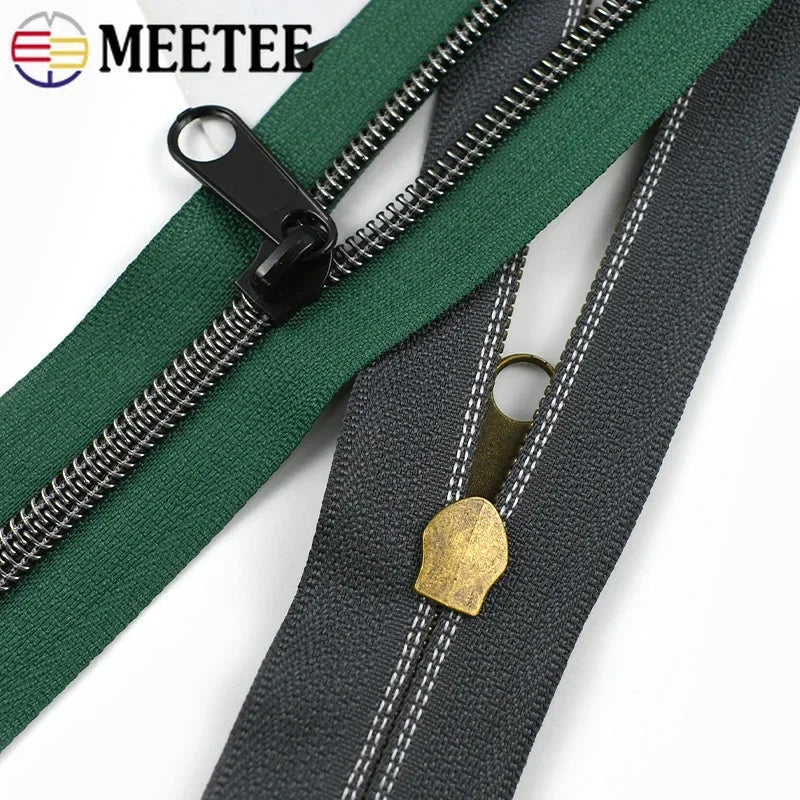 Nylon Reissverschlussband Nr 5 pro Meter mit Schiebern fuer Naehprojekte