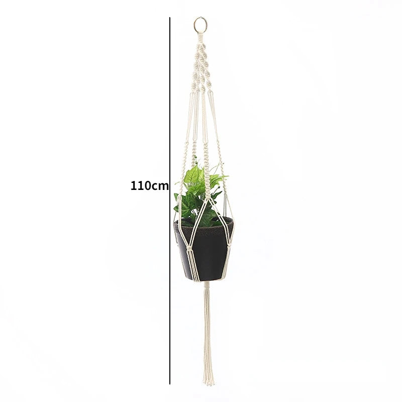 Handgefertigte Makramee Hängekörbe für Gartenpflanzen und Balkon