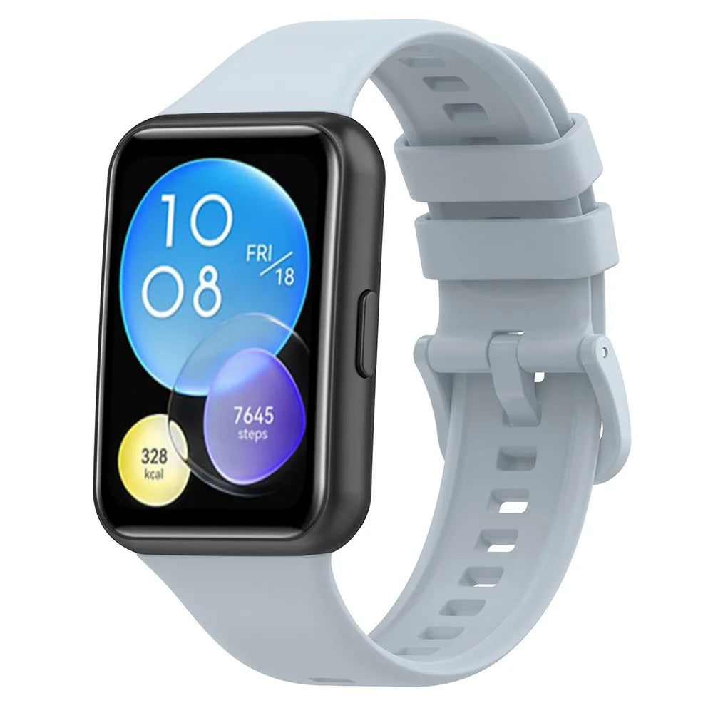 Flexibles Silikonarmband - transparente TPU-Hülle – Ersatz für Huawei Watch Fit 2