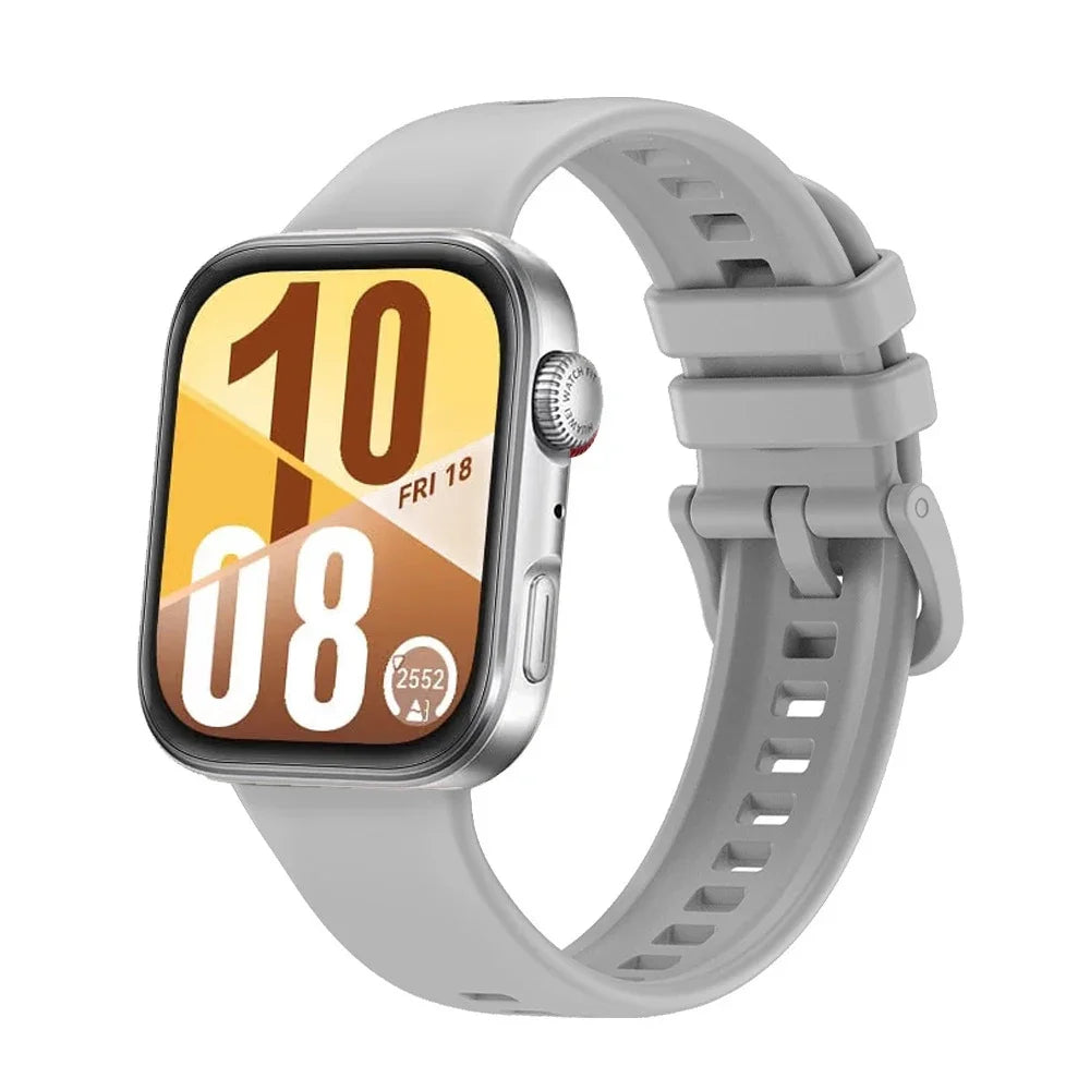 Atmungsaktives Sport-Silikonarmband mit bunter Metallschnalle für Watch Fit 3/4/4 Pro