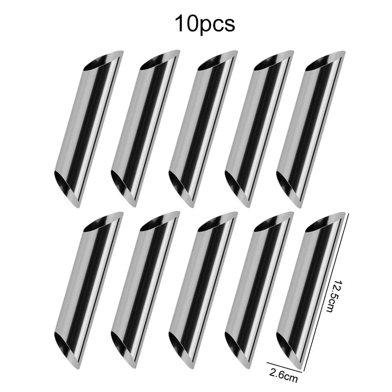 Edelstahl Cannoli Rohre Set für einfaches Gebäckbacken