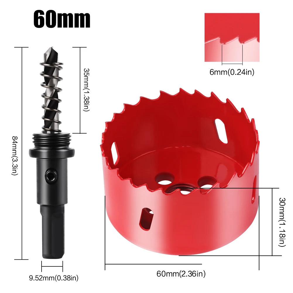 Vielseitige 15-200mm Lochsäge HSS M42 Bimetall für Metall Holz Kunststoff DIY