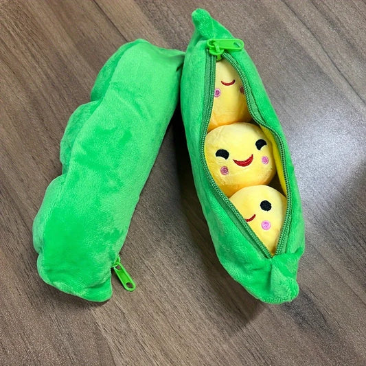 Interaktives Plüsch-Erbsenhaustierspielzeug mit quietschendem Klang