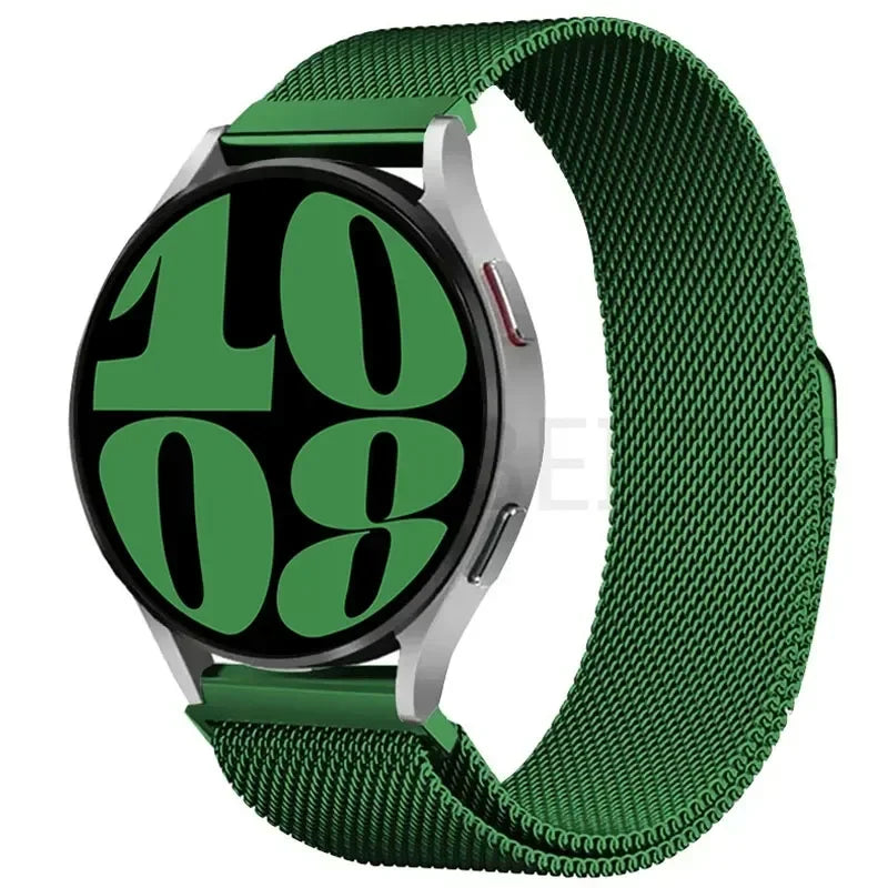 Elegantes 20/22mm Milanese Loop Magnetarmband aus Edelstahl – Unisex - Verstellbar