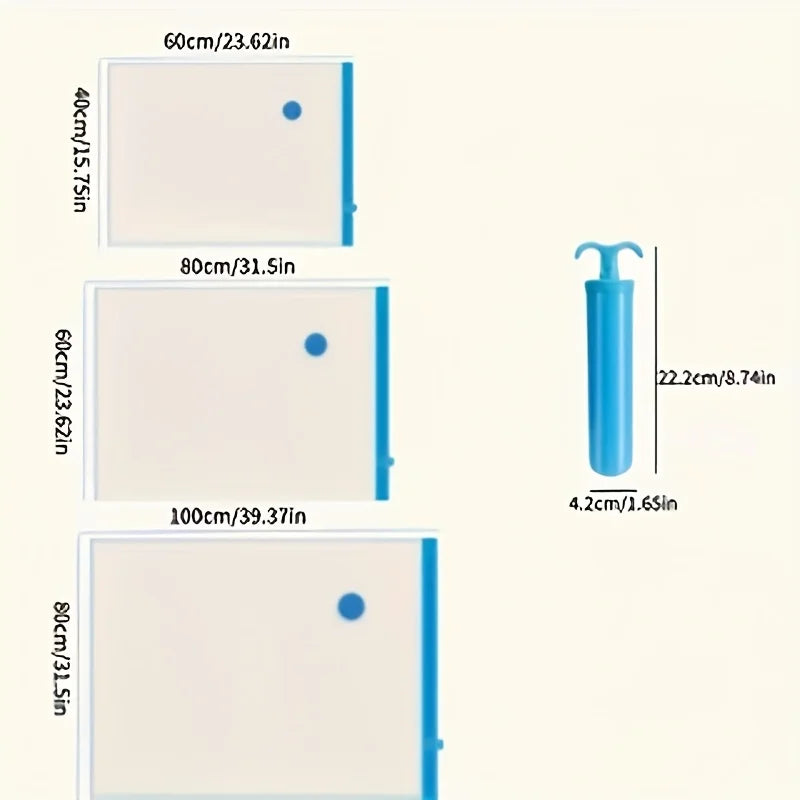 Vakuum-Kompressionsbeutel 3/5/10 Stück für platzsparende Kleidung - Bettwäsche