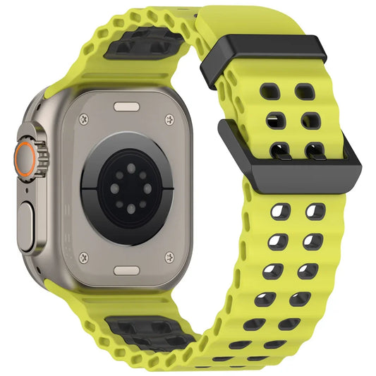 Zweifarbiges Silikonarmband 21cm Sportlich Leicht für Smartwatches