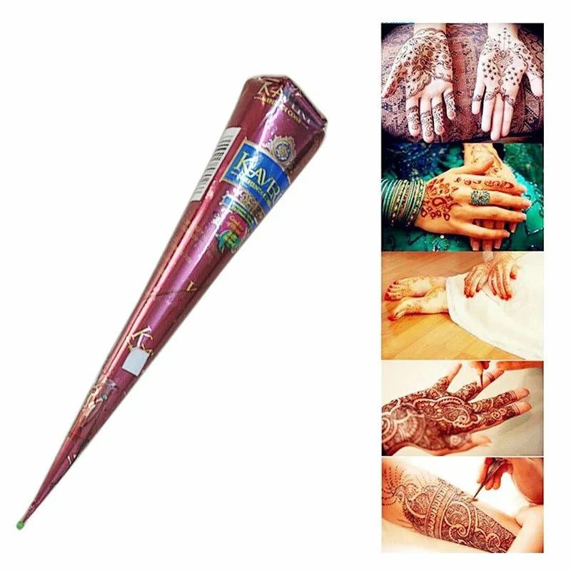 Natürliche braune Bio-Henna-Creme für temporäre semi-permanente Tattoos