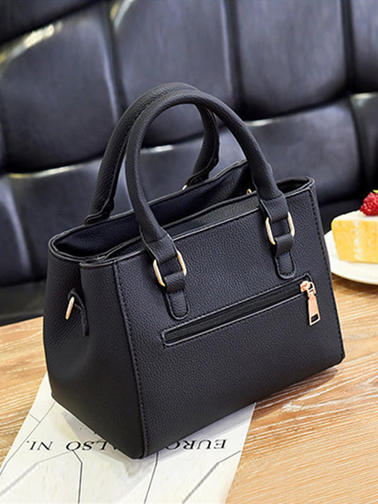 Elegante Vintage PU Leder Damen Handtasche – Schulter, Tote - Messenger Bag