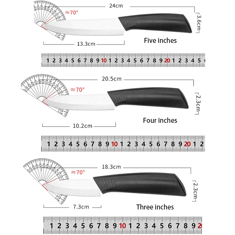 Keramikmesser Set mit scharfer Klinge für sichere Lebensmittelzubereitung