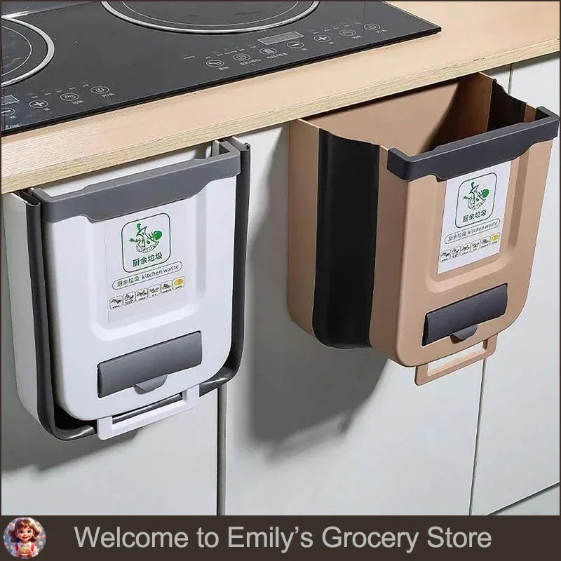 Faltbarer hängender Mülleimer für Küche und Wohnmobil mit großem Volumen
