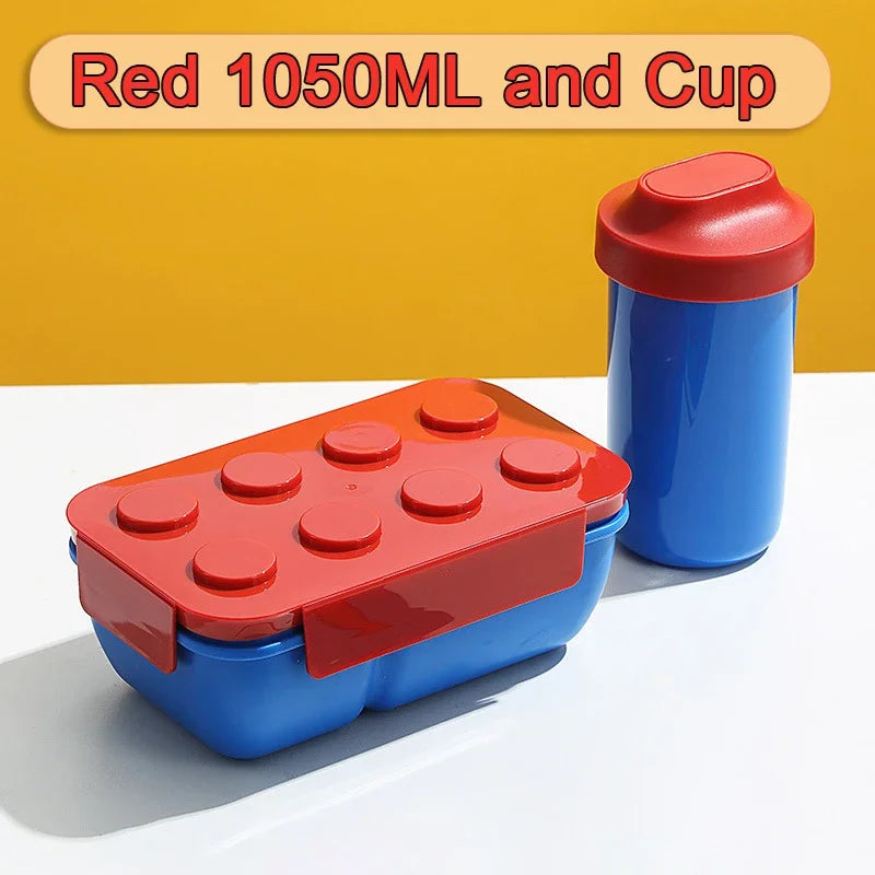 Baustein Bento Lunchbox Set 1050/1300ml doppellagig für Büro - Schule