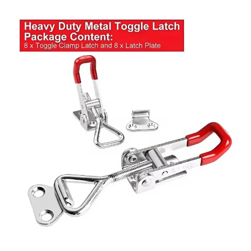 Robuste einstellbare Eisen-Schnalle Lock Clamp mit rotem Griff, 1-2 Stück