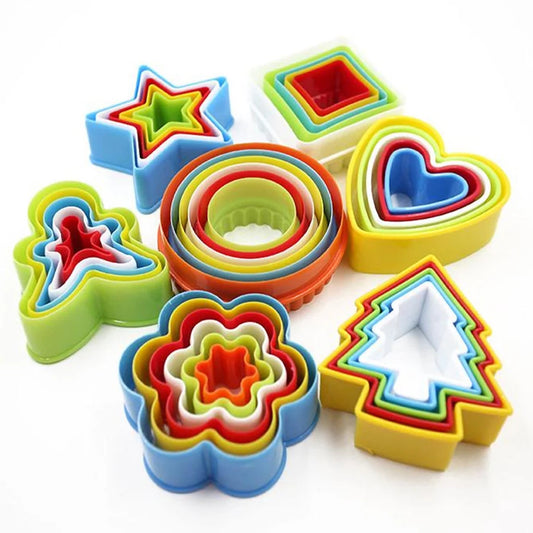5-teiliges Set Cookies Cutter Formen Herz Stern Weihnachtsbaum
