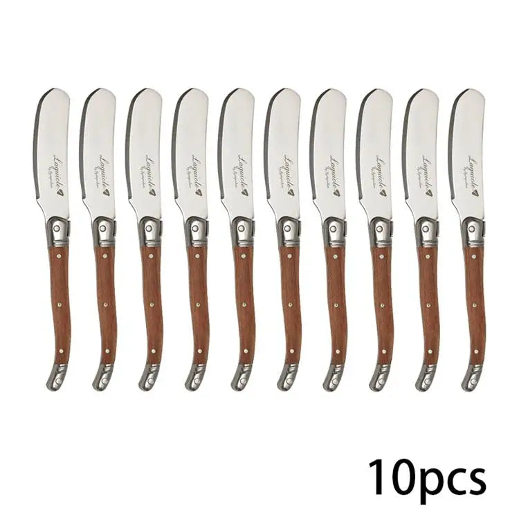 Butterverteiler Set Laguiole Stil Edelstahl Holzgriff Für Küchengebrauch