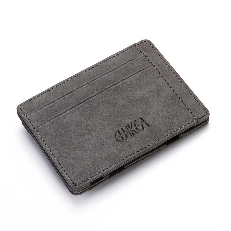 Schlanke Mini Brieftasche Herren Kartenhalter mit Reißverschluss Münzfach