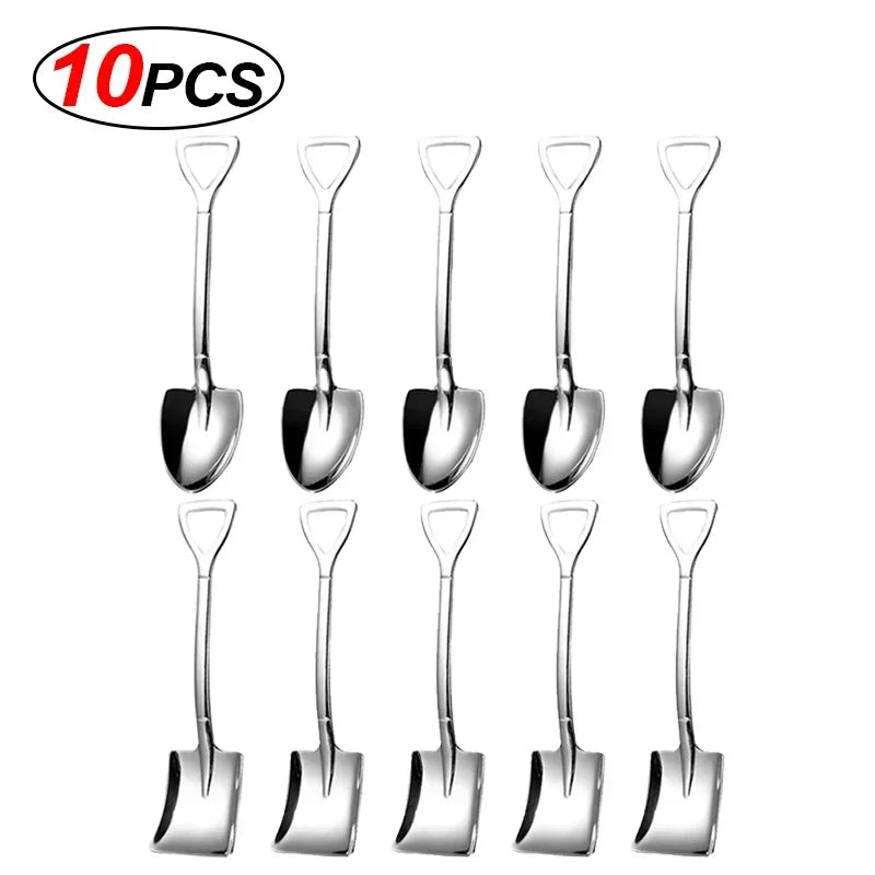 Elegante Mini-Löffel aus Edelstahl in Gold - Silber – 20er Set für Kaffee - Dessert
