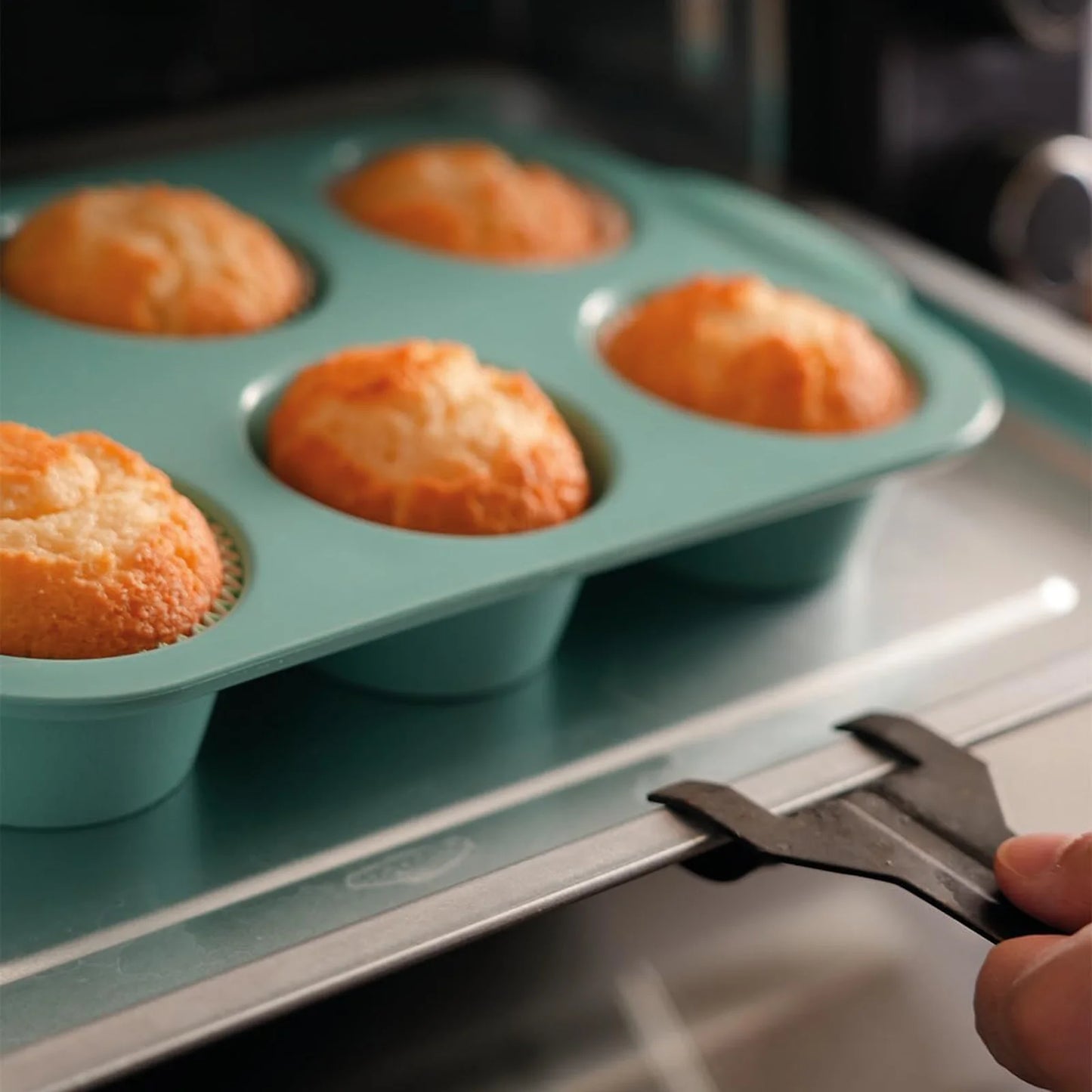 Flexible Silikon-Muffinform 6 Tassen – Antihaft - spülmaschinenfest fürs Backen