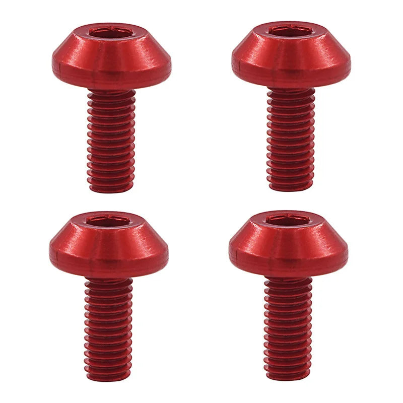 4er Set Aluminium M5 Schrauben für Fahrradflaschenhalter MTB Rennrad Zubehör