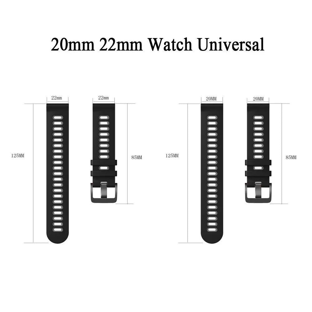 Flexibles Silikon-Sportarmband 20/22 mm – Komfort - Halt für Garmin - Co.