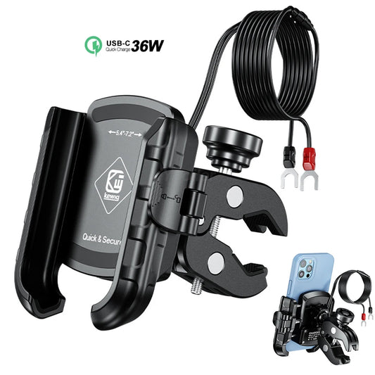 Aluminium Motorrad USB Telefon Halterung für 5,4"-7,2" Telefone-Yabubest - Home & More