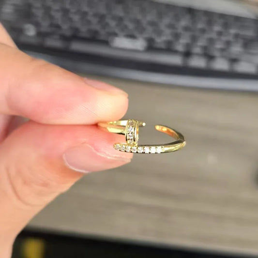 Verstellbarer Offener Damen Ring – Geometrisch, Moderner Persönlichkeitsstil