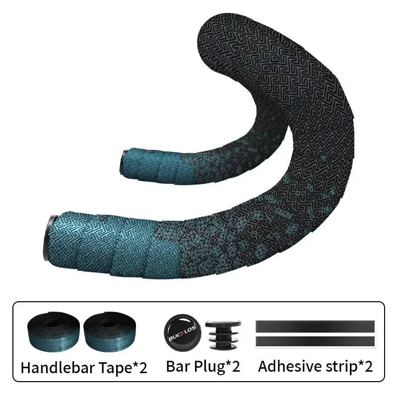 Stoßdämpfendes Rennrad-Lenkerband PU - EVA, ergonomisch, atmungsaktiv, nachtdunkelgrün