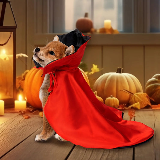 Vampir Umhang für Haustiere – Bequemes Nylon Kostüm für Hunde & Katzen