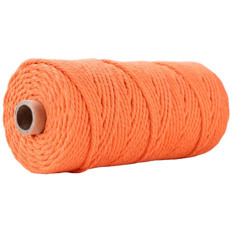 100 m Rolle bunte 3 mm Baumwollschnur für DIY und Dekoration