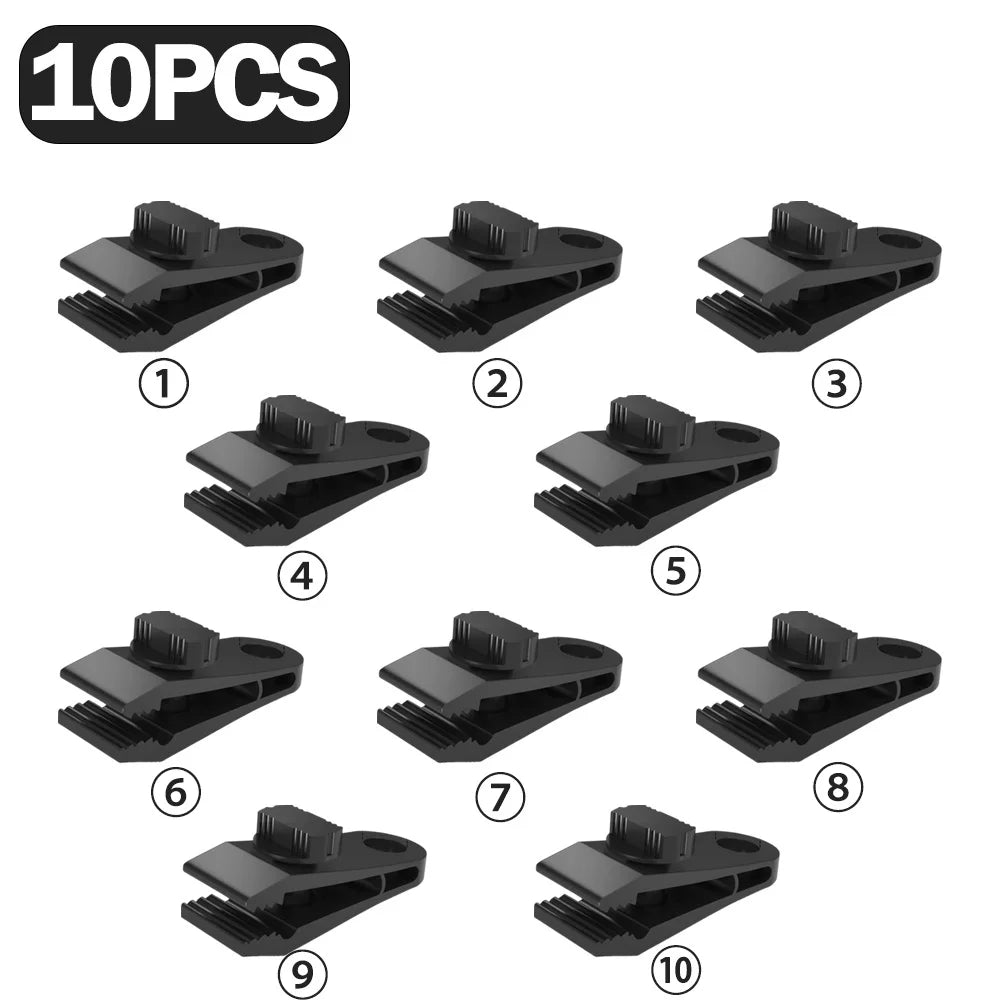 5 oder 40 Stück Zeltclips Plane-Seil-Clips Markisen Klemmen Camping