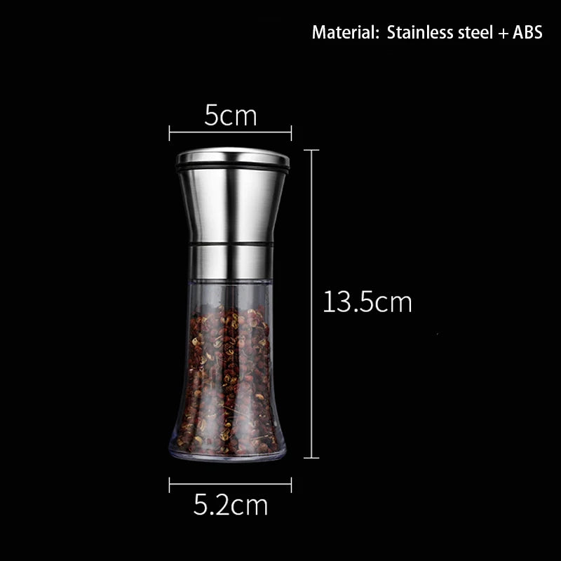 Robuste Edelstahl Salz- - Pfeffermühle mit verstellbarem Mahlwerk – Nachfüllbar