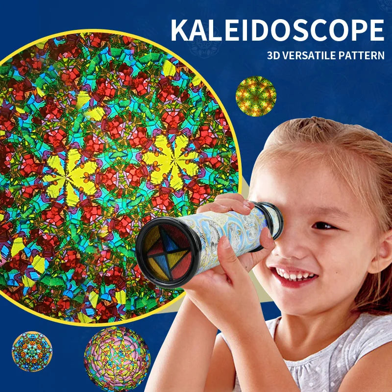 Faszinierendes Dreh-Kaleidoskop mit 3 Spiegeln – buntes Spielzeug für Kinder