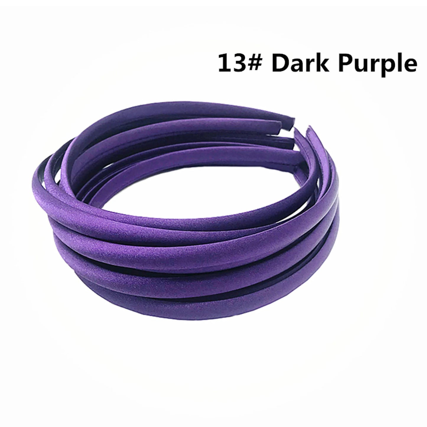Stoffbezogenes Haarband 1 cm Breite Unisex 10/60 Stück bunte Farben