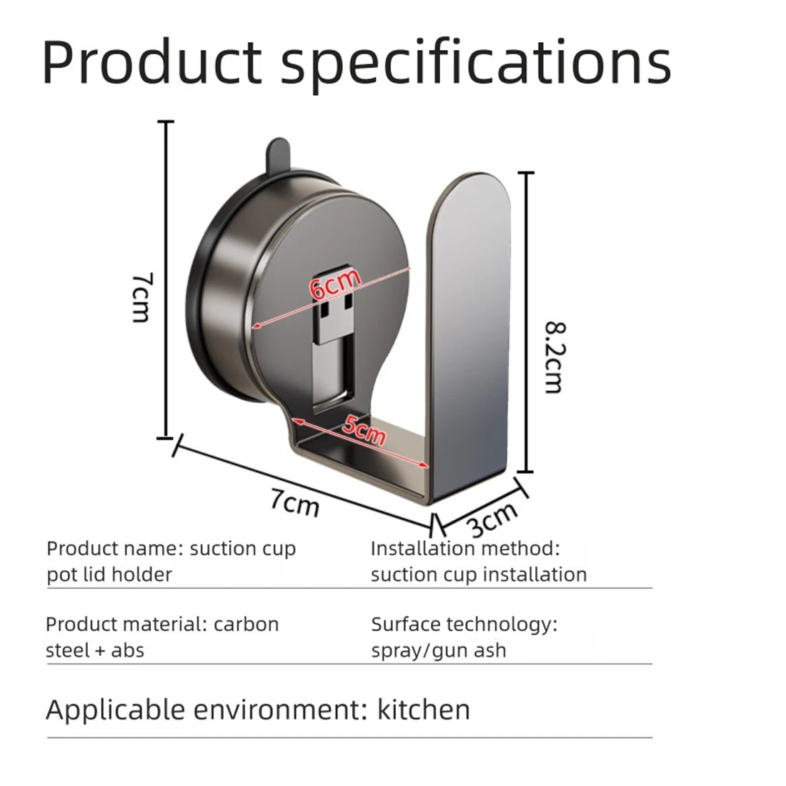 Wandmontierter Küchen Organizer für Topfdeckel & Schneidebretter