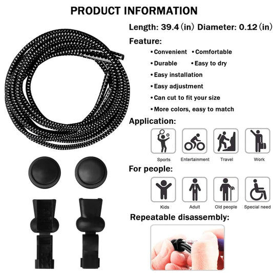 Elastische Sneaker Schnürsenkel ohne Binden – Komfort - Style in 23 Farben