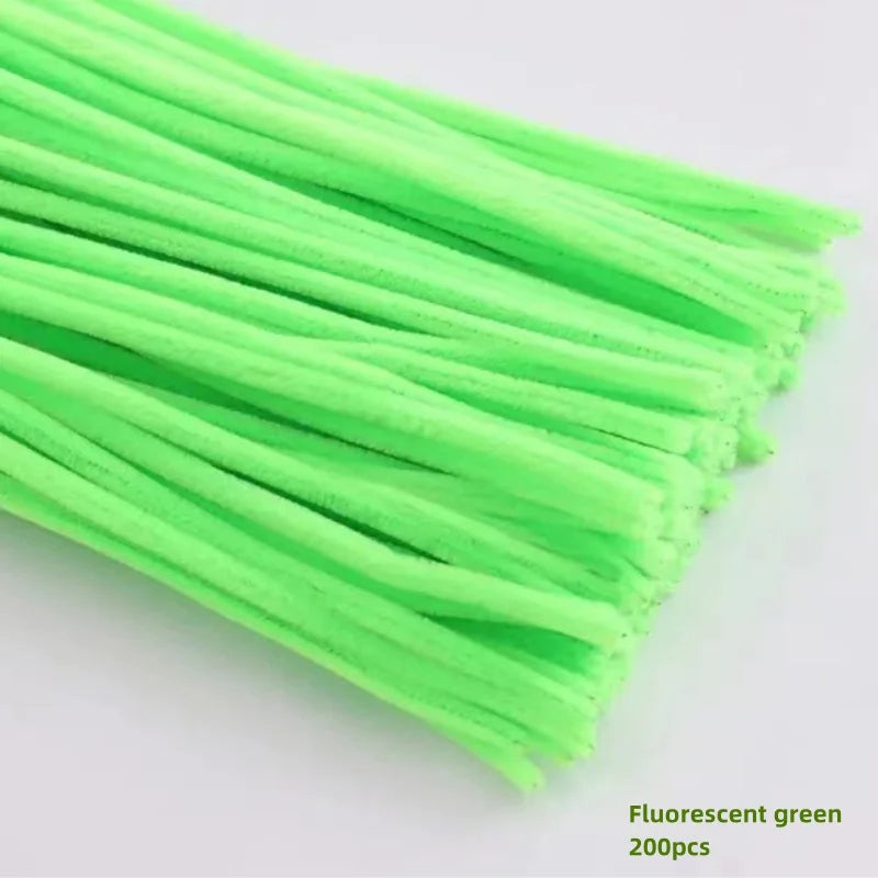 200 grüne Pfeifenreiniger Stiele für DIY Kunst und Dekorationen