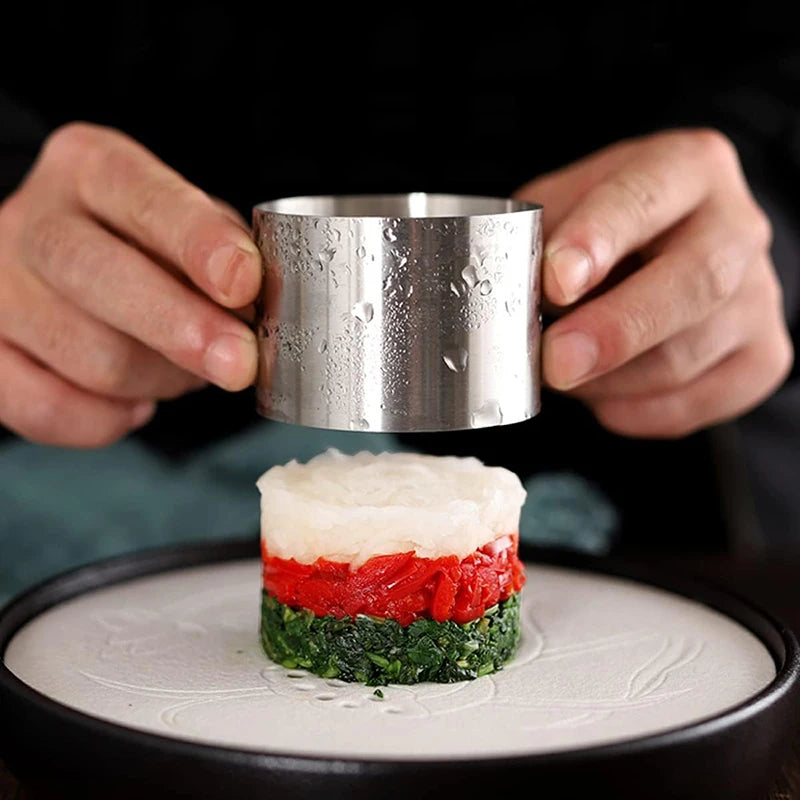 Edelstahl Kuchenmousse Ring mit Deckel für präzises Formen und Dekorieren